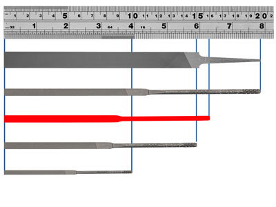 Vallorbe Needle File, Set Of 12,   160mm/6'', Cut 2 - Medium Grade - Standard Image - 5