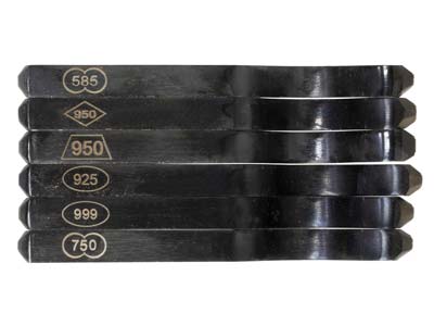 Metal Marking Bent Shank Stamp Set Of 6 - Standard Image - 2