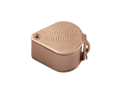 Loupe Rose Gold Coloured In Case   X10 Magnification - Standard Image - 2