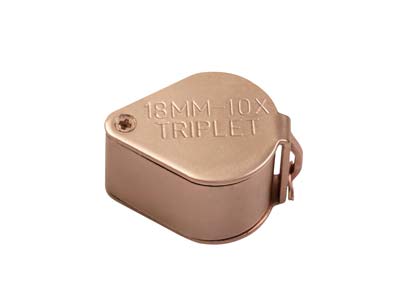 Loupe Rose Gold Coloured In Case   X10 Magnification - Standard Image - 2