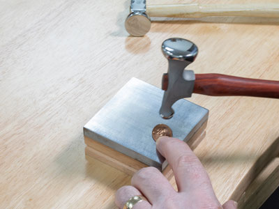 Steel Bench Block With Wooden Base, 76mm X 76mm - Standard Image - 2