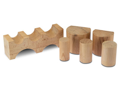 Wooden Bending Swage Block With 5  Wooden Mandrels - Standard Image - 2