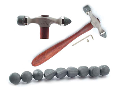 Fretz Jewellers Planishing Hammer  With 9 Nylon Inserts - Standard Image - 6