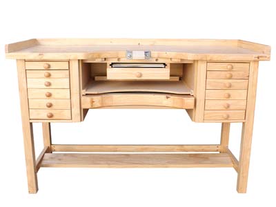 Durston Jewellers Goldsmiths        Hardwood Workbench, Superior Double - Standard Image - 2