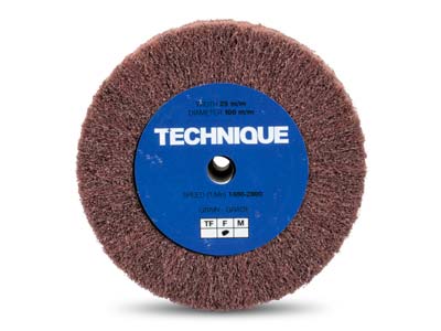 Technique™ Satin Finish       Wheel, Aluminium Oxide, Fine, 100mm X 25mm - Standard Image - 2