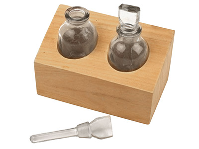 Wooden Block For Acid Bottle