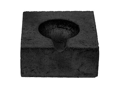 Compressed Hard Charcoal Block With Crucible Channel - Standard Image - 1