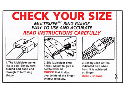 Multisizer Precision UK A-z Ring   Gauge Ring Sizer Pack of 10 - Standard Image - 4