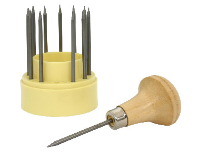 Set Of 12 Grain Tools, Sizes 5 To  16, With Handle - Standard Image - 1