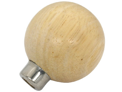 Wooden-Handle,-Shape-A,-Spherical