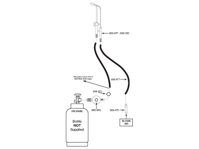 Propane Fixed Regulator For Mouth  Blown Torch - Standard Image - 2