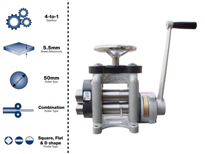 Durston DRM C100 Combination       Rolling Mill 100mm With Extension  Rollers - Standard Image - 2