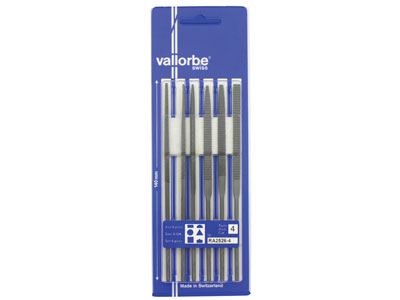 Vallorbe 140mm Wax Files, Cut 4,   Set Of 6 - Standard Image - 10