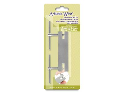 Beadalon Artistic Wire 2 Hole      Punch, 1.5mm And 2.0mm Pierces - Standard Image - 2