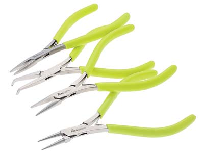 Micro-fine Pliers Set Of 4, With   Spring Chain, Round, Flat, Bent,   Chain - Standard Image - 8