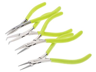 Micro-fine Pliers Set Of 4, With   Spring Chain, Round, Flat, Bent,   Chain - Standard Image - 9