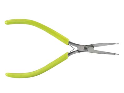 Micro-fine Mini Bent Flat Nose     Pliers With Springs 125mm/5