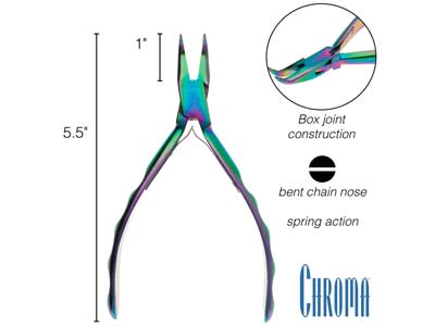 Chroma Series Bent Chain Nose      Pliers - Standard Image - 5