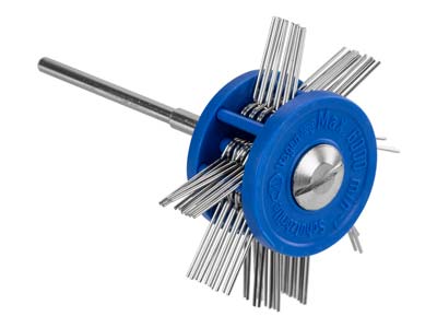 Pendant Frosting Wheel, Medium     0.45mm On A 2.35mm Shank, Blue