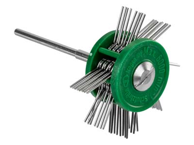 Pendant Frosting Wheel, Coarse     0.6mm On A 2.35mm Shank, Green - Standard Image - 1