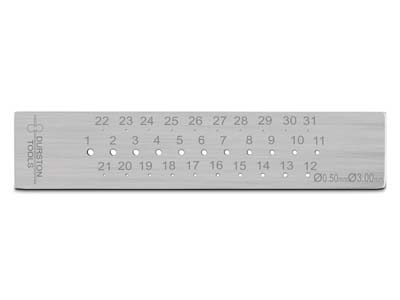 Durston Drawplate, Round, 0.5mm -  3mm, 31 Hole - Standard Image - 2