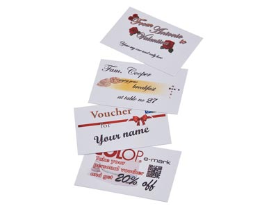 COLOP e-mark go Paper Business     Cards, 85.5mm X 54mm, Pack of 100 - Standard Image - 2