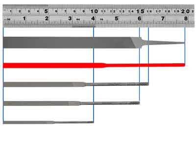 Vallorbe Needle File, Crossing,    200mm/8'', Cut 2 - Medium Grade - Standard Image - 5