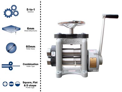 Durston DRM C130re Combination     Rolling Mill 130mm With Extension  Rollers - Standard Image - 2