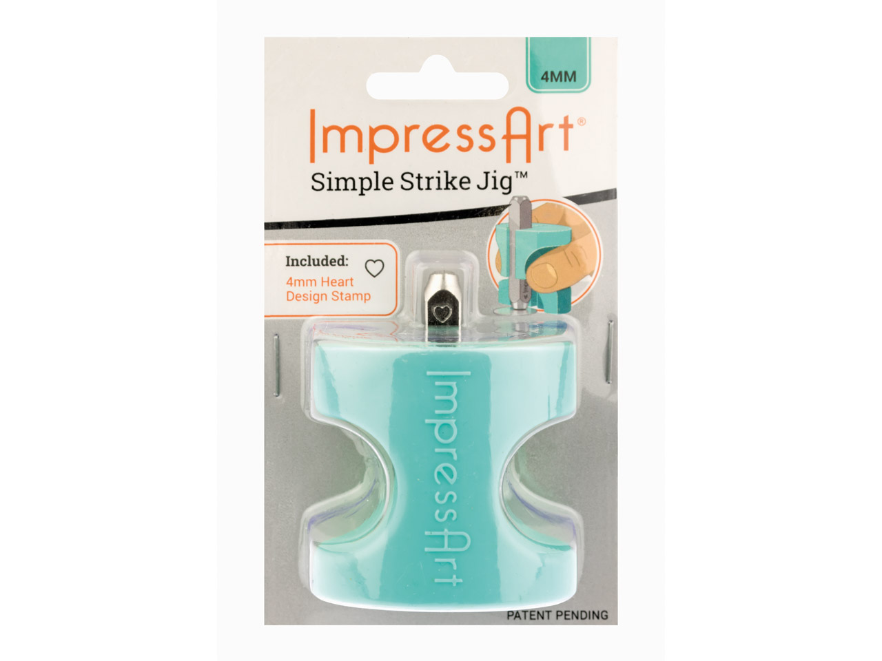 ImpressArt Simple Strike Jig 4mm   Plus Free Heart Design Stamp - Standard Image - 3