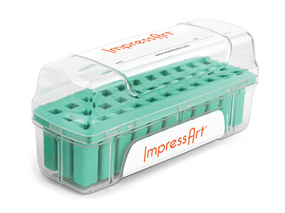 ImpressArt Letter Stamp Storage    Case Teal 3mm - Standard Image - 1