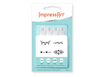 ImpressArt Border Series 2 Design  Stamp Set 6mm Pack of 4 - Standard Image - 2