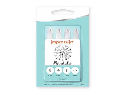 ImpressArt Mandala Series 4 Design Stamp Set Pack of 4 - Standard Image - 2