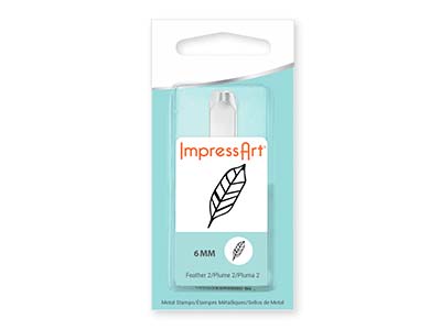ImpressArt Feather 2 Design Stamp  6mm - Standard Image - 2
