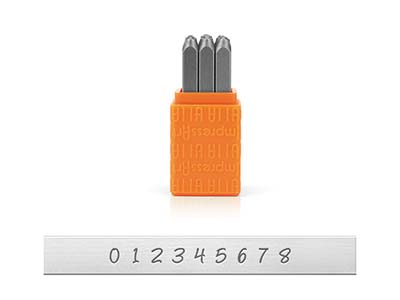 ImpressArt Basic Bridgette Number  Stamp Set 3mm