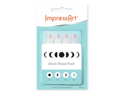 ImpressArt Signature Moon Phase    Design Stamp 4mm Pack of 4