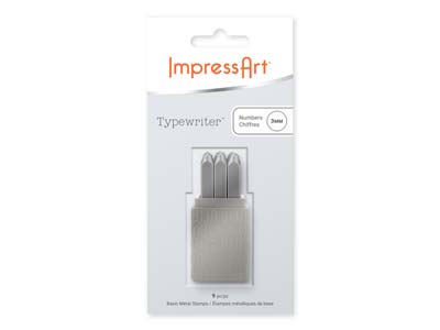 ImpressArt Typewriter Basic Number Stamp Set 3mm - Standard Image - 3