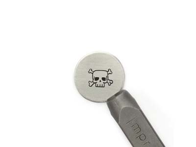 ImpressArt Signature Skull And     Crossbones Design Stamp 6mm