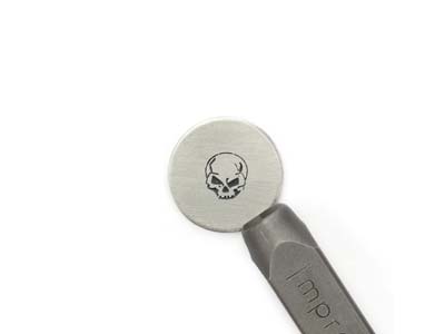ImpressArt Signature Angry Skull   Design Stamp 6mm - Standard Image - 1