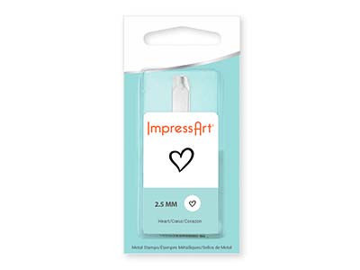 ImpressArt Signature Heart Outline Design Stamp 2.5mm - Standard Image - 2