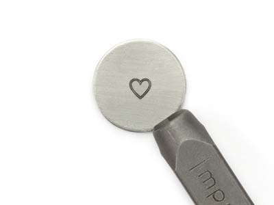 ImpressArt Signature Outlined Heart Design Stamp 6mm