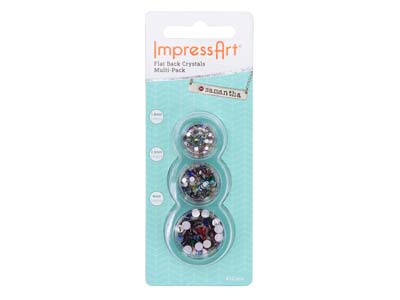 ImpressArt Flat Back Crystals Mixed 1.8mm, 2.5mm And 4mm, 432 Pcs, 144  Each Colour - Standard Image - 5