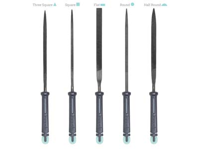 ImpressArt Needle File Set With    File Block Pack of 5 - Standard Image - 3