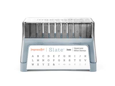 ImpressArt Slate Midrange Letter   Stamp Set Uppercase 3mm - Standard Image - 1