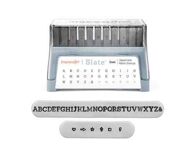 ImpressArt Slate Midrange Letter   Stamp Set Uppercase 3mm - Standard Image - 2