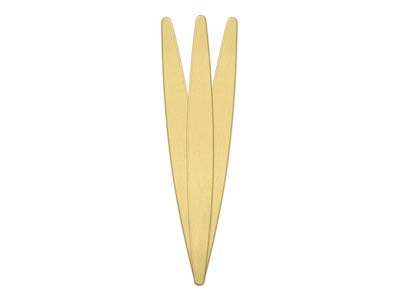 ImpressArt Tapered Brass Cuff      Bangle 150x16mm Stamping Blank     Pack of 3 - Standard Image - 2