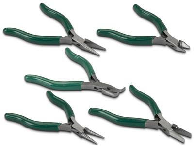 Jewellers Pliers Kit In Protective Canvas Storage Wrap, 5 X 120mm - Standard Image - 3