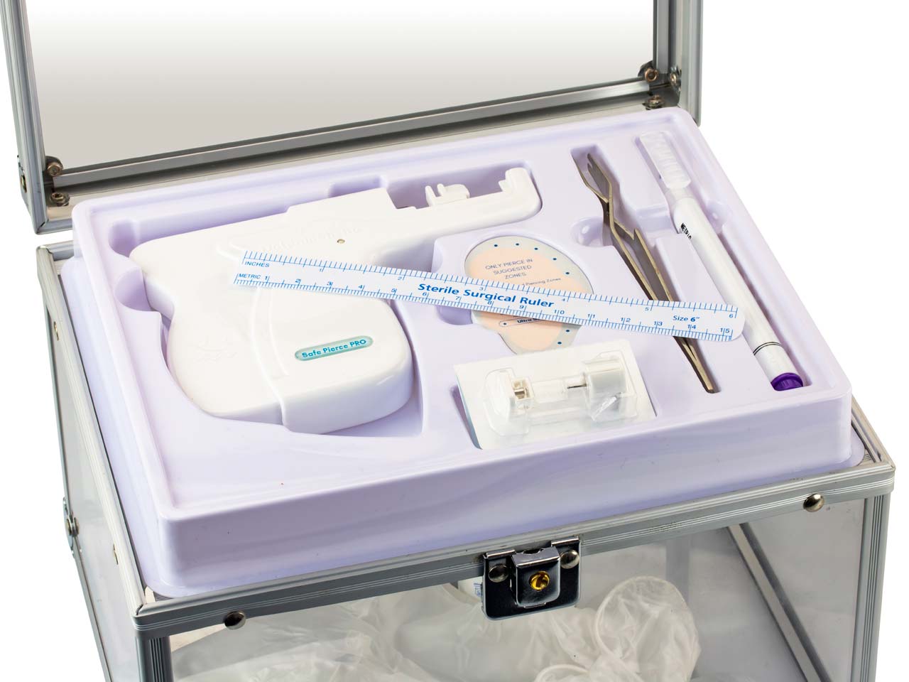 Safe Pierce Pro Ear Piercing Instrument With 10 Piece Accessory Pack