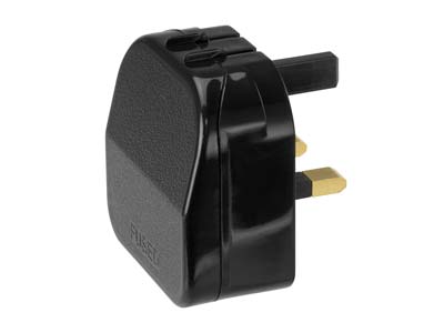 EU Europlug Flat 2 Pin Plug To UK 3 Pin Plug Converter - Standard Image - 1