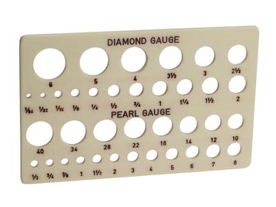 Plastic Gauge For Diamonds And     Pearls