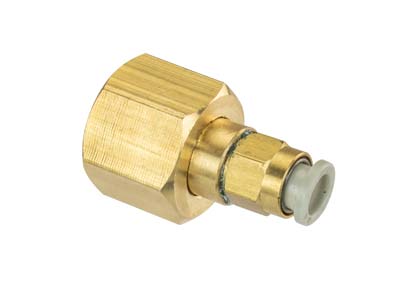 Argon Regulator Female Push        Fitting, 38 Bsp To 6mm Tube, For  Use With Orion Welders
